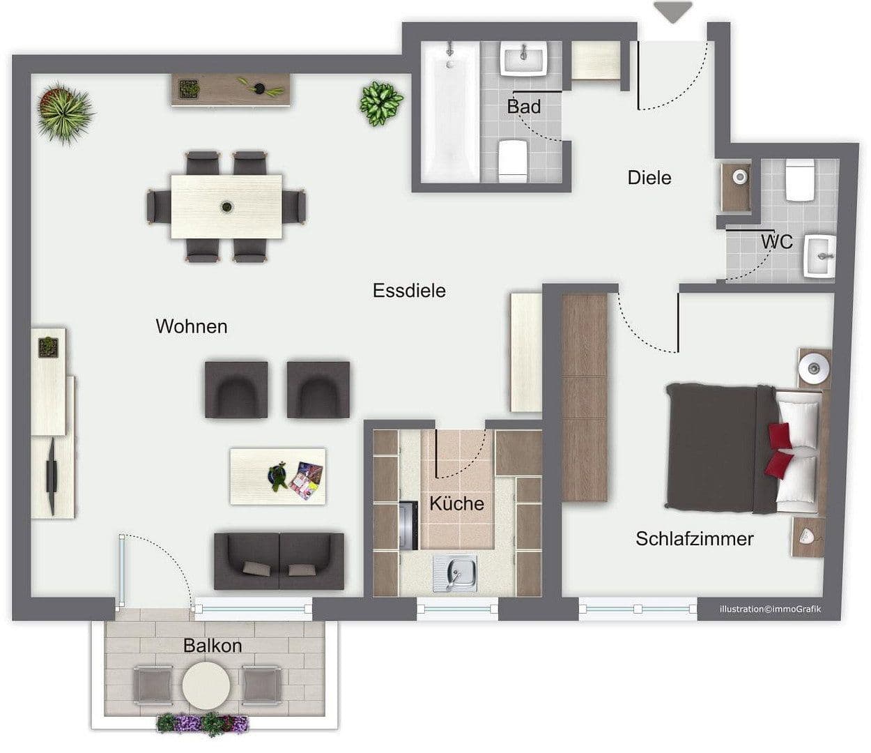 Prenájom bytu 2-izbový 63 m², Frankfurt am Main, Hesensko Prenájom bytu 2-izbový 63 m², Frankfurt am Main, Hesensko
