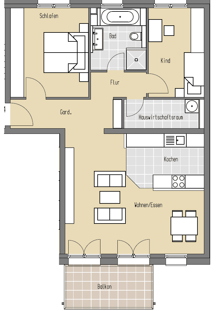 Prenájom bytu 3-izbový 82 m², Am Jessenapfel 3, Frankfurt, Hesensko Prenájom bytu 3-izbový 82 m², Am Jessenapfel 3, Frankfurt, Hesensko