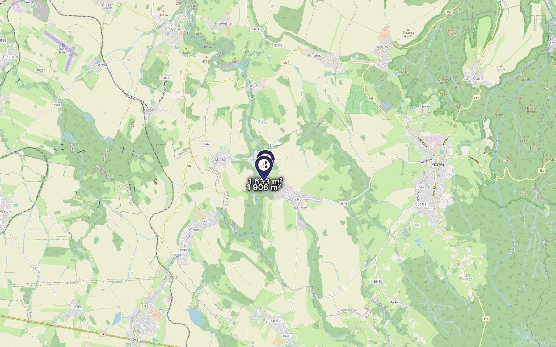 Predaj pozemku 3.539 m², Proseč, Pardubický kraj Predaj pozemku 3.539 m², Proseč, Pardubický kraj