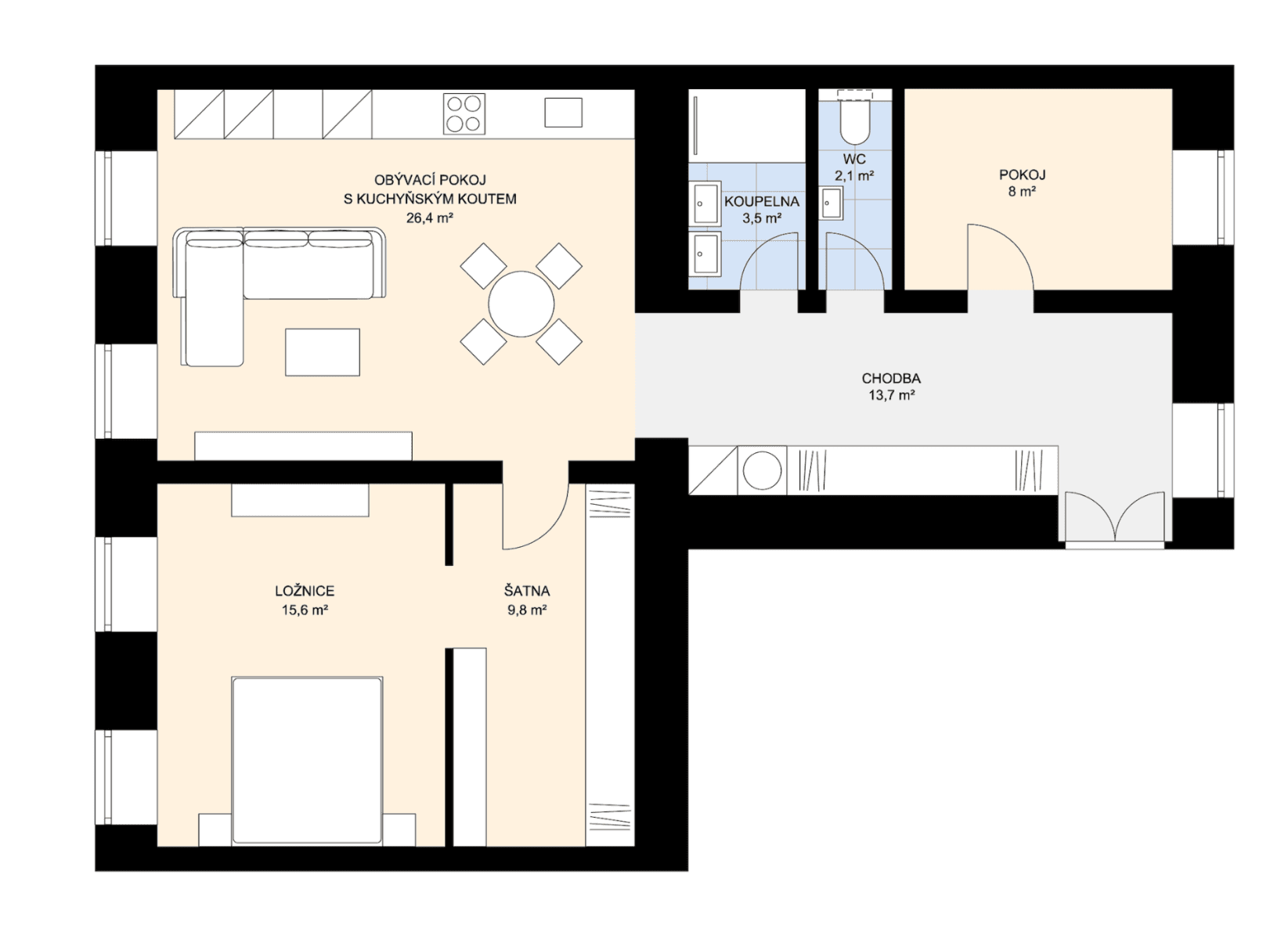 Predaj bytu 3-izbový 81 m², Radlas, Brno, Jihomoravský kraj Predaj bytu 3-izbový 81 m², Radlas, Brno, Jihomoravský kraj