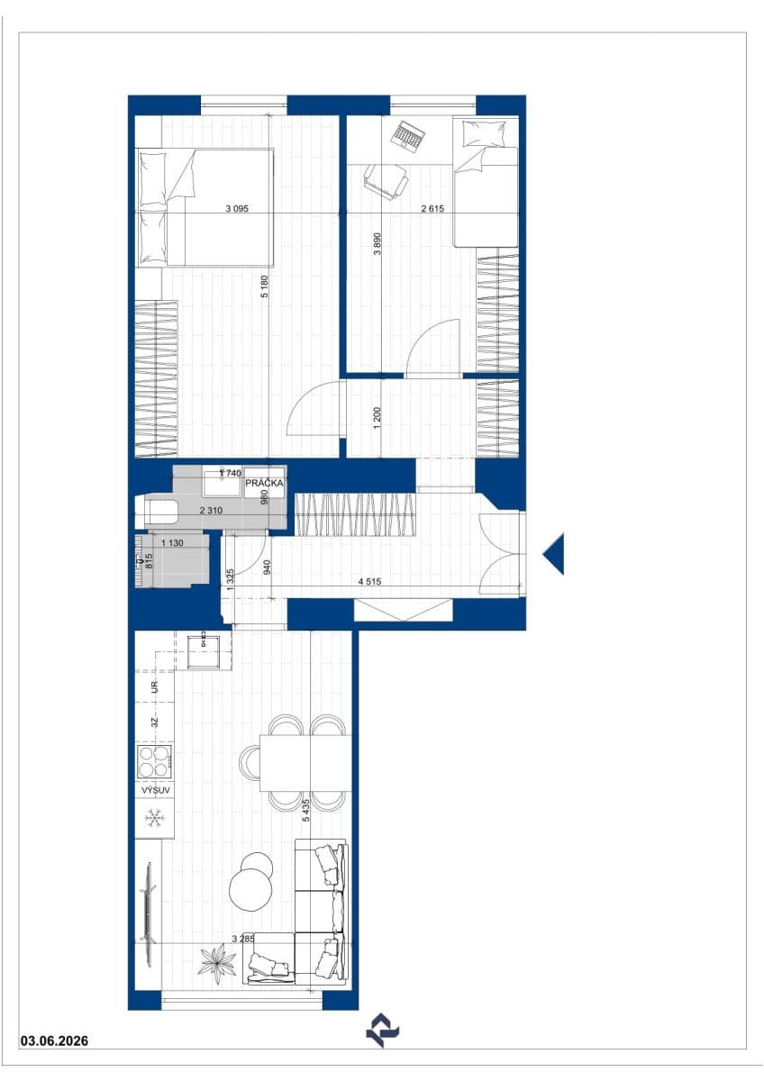 Predaj bytu 3-izbový 59 m², Erbenova, Praha, Praha Predaj bytu 3-izbový 59 m², Erbenova, Praha, Praha