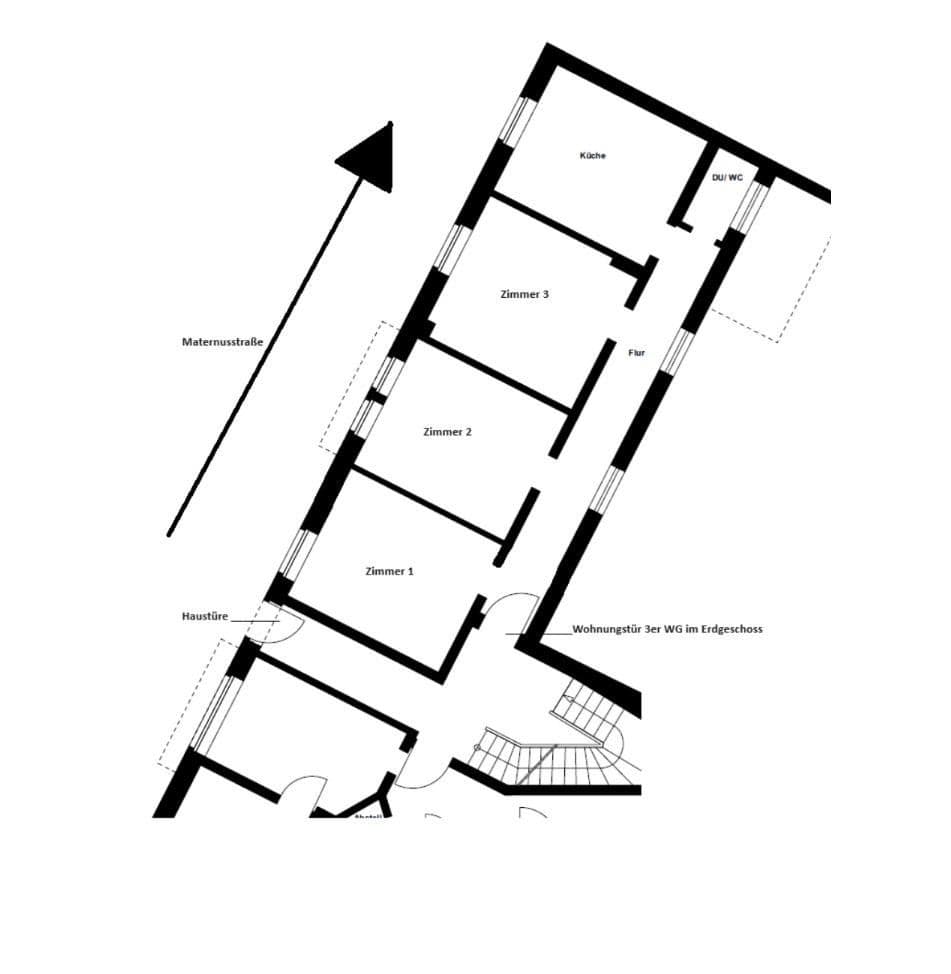 Prenájom bytu 3-izbový 80 m², Maternusstraße 39, Köln, Severné Porýnie - Westfálsko Prenájom bytu 3-izbový 80 m², Maternusstraße 39, Köln, Severné Porýnie - Westfálsko