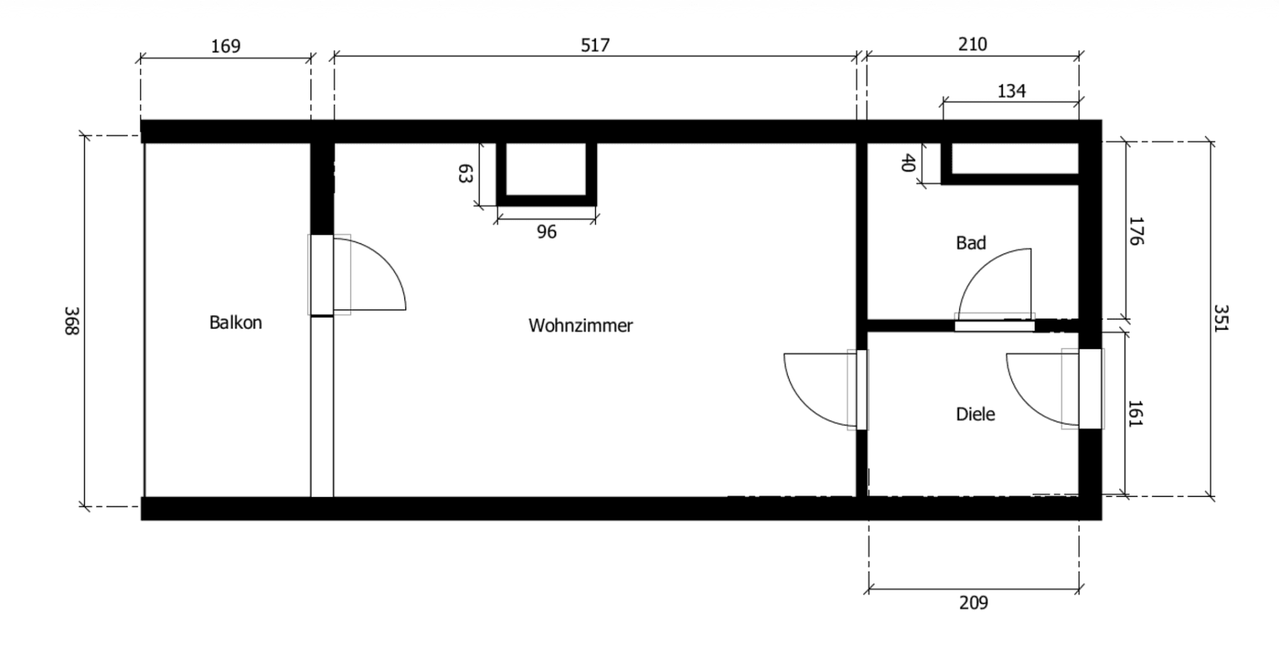 Prenájom bytu 1-izbový 28 m², Mailänderstraße 0000, Frankfurt am Main, Hesensko Prenájom bytu 1-izbový 28 m², Mailänderstraße 0000, Frankfurt am Main, Hesensko