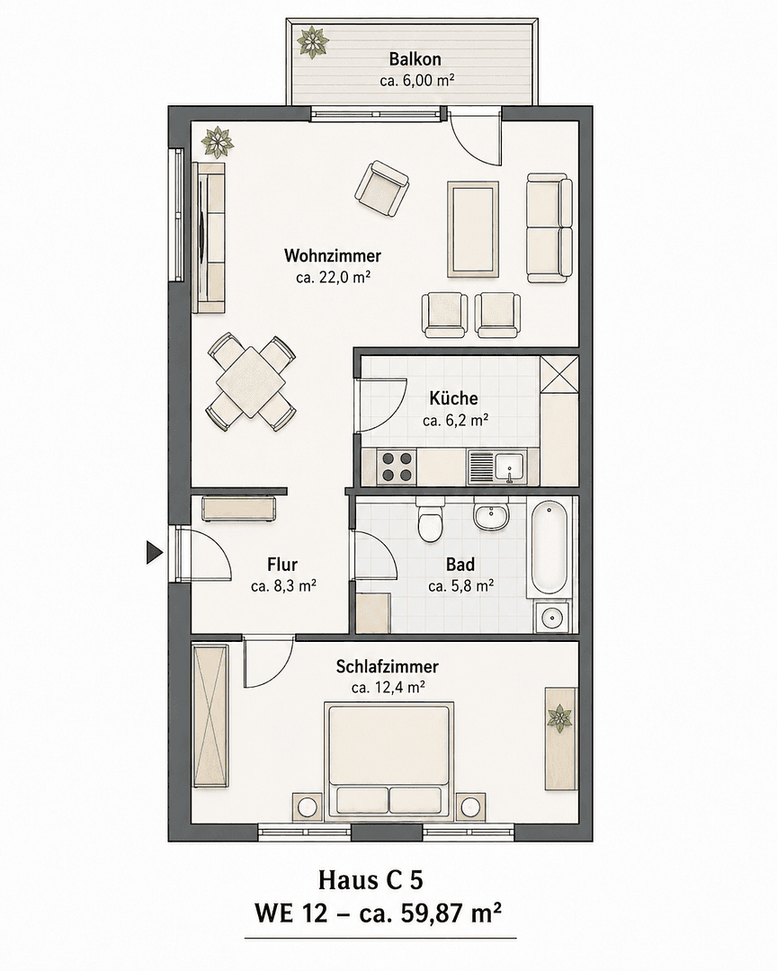 Predaj bytu 2-izbový 60 m², Leipzig, Sasko Predaj bytu 2-izbový 60 m², Leipzig, Sasko