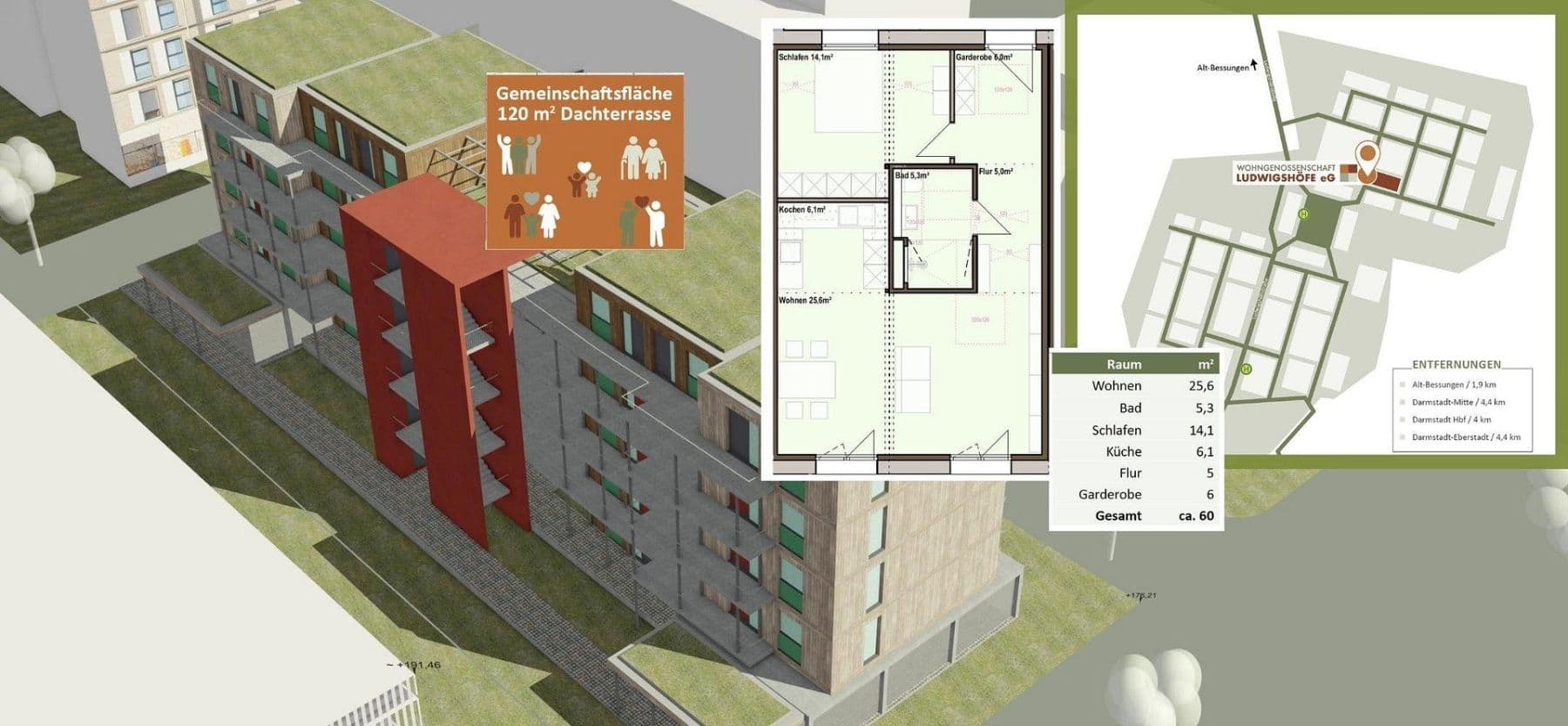 Predaj bytu 2-izbový 60 m², Ludwigshöhviertel, Darmstadt-Bessungen, Hesensko Predaj bytu 2-izbový 60 m², Ludwigshöhviertel, Darmstadt-Bessungen, Hesensko