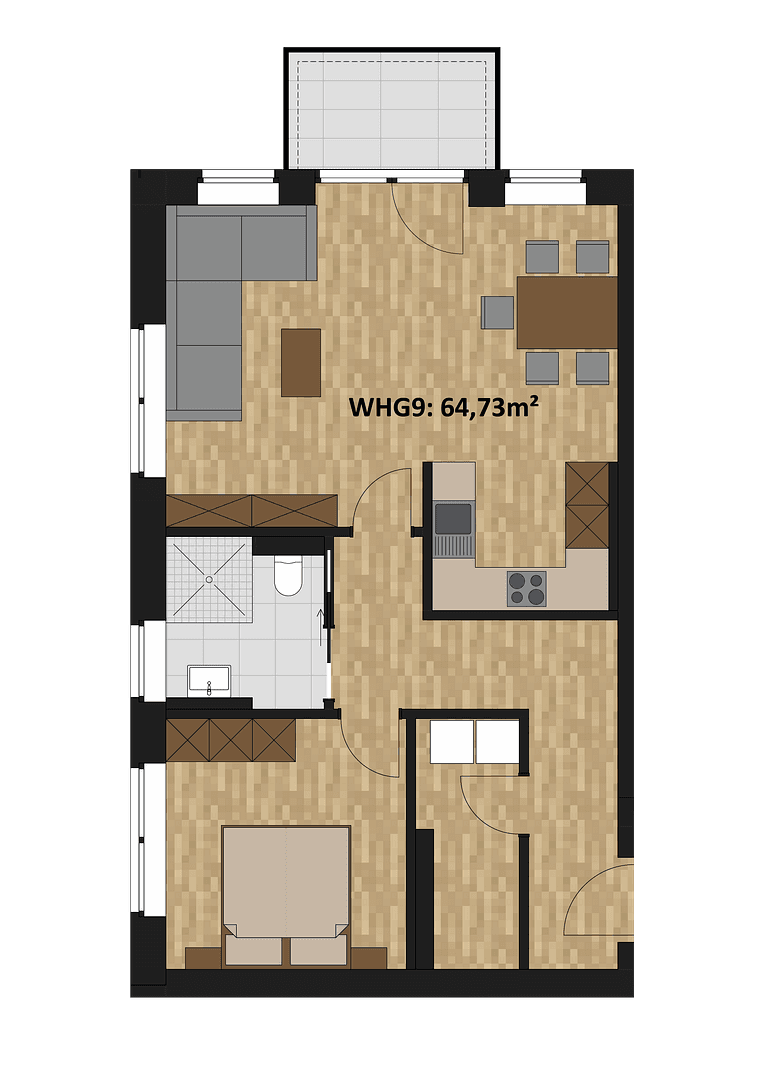 Predaj bytu 2-izbový 60 m², Holthausener Straße 7, Borken, Severné Porýnie - Westfálsko Predaj bytu 2-izbový 60 m², Holthausener Straße 7, Borken, Severné Porýnie - Westfálsko