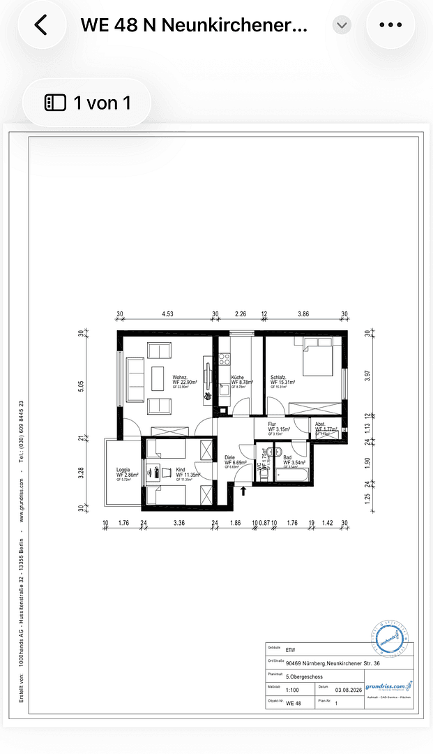 Predaj bytu 3-izbový 78 m², Nürnberg, Bavorsko Predaj bytu 3-izbový 78 m², Nürnberg, Bavorsko