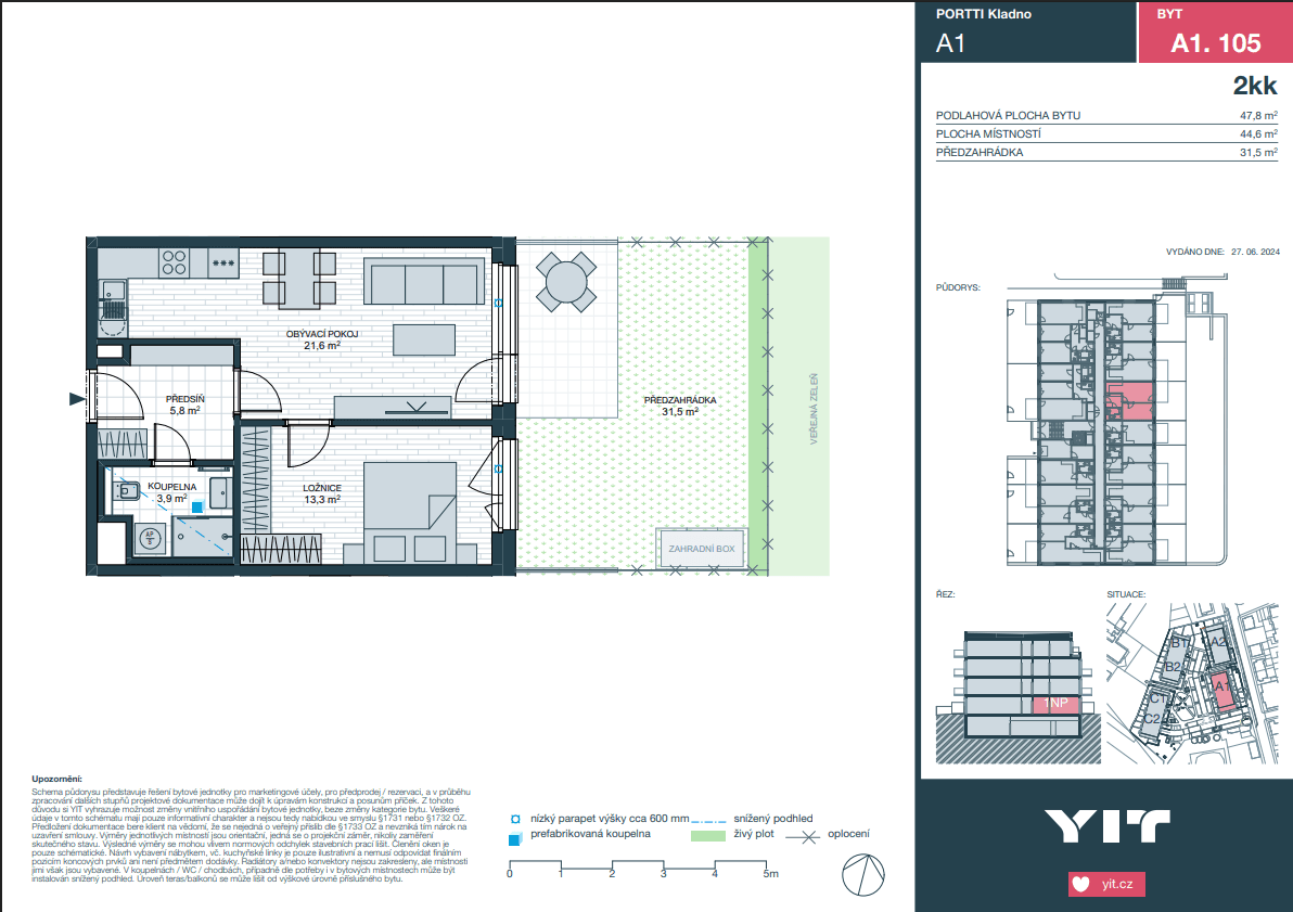 Prenájom bytu 2-izbový 48 m², Ke stadionu, Kladno, Středočeský kraj Prenájom bytu 2-izbový 48 m², Ke stadionu, Kladno, Středočeský kraj