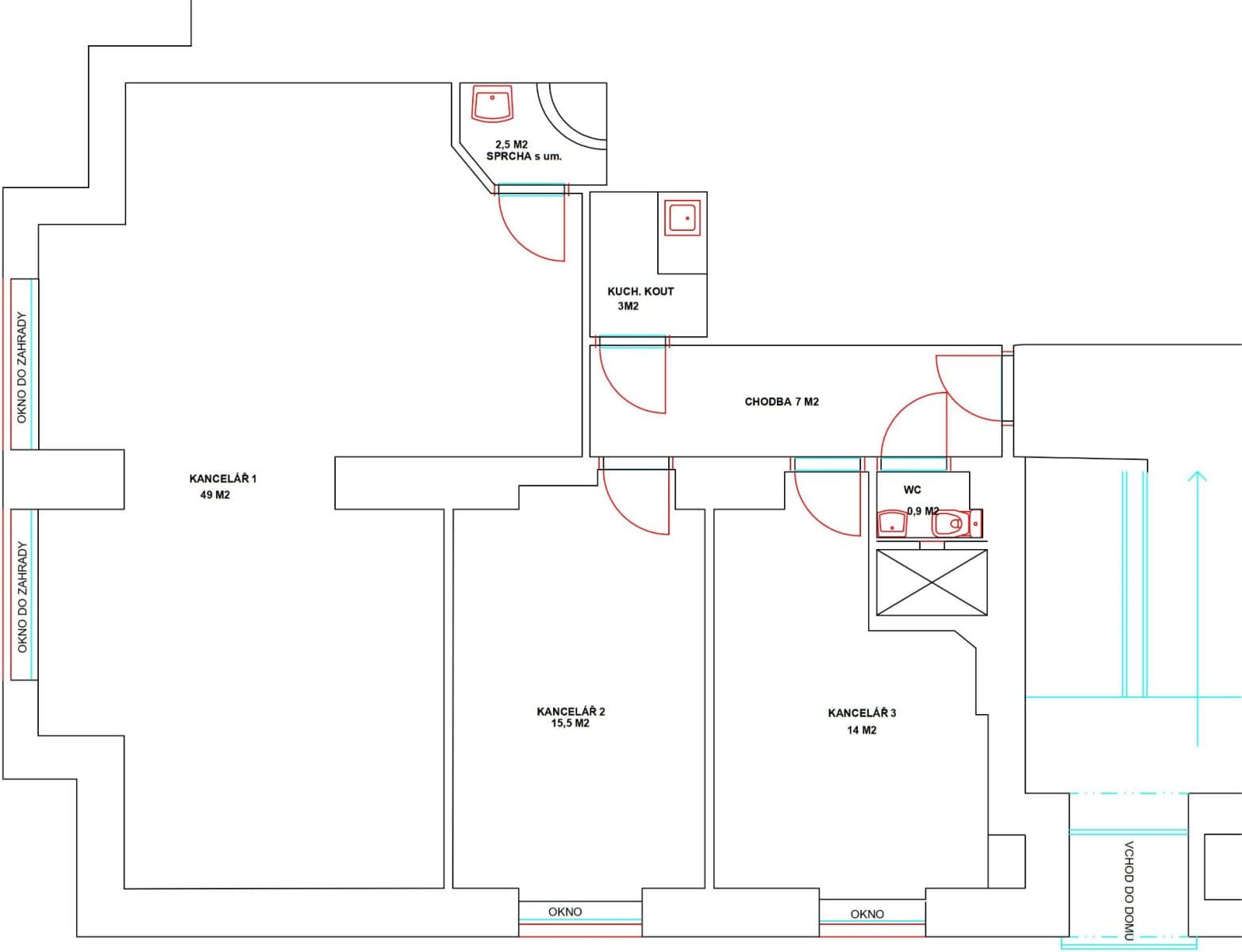 Prenájom kancelárie 92 m², Zdařilá, Praha, Praha Prenájom kancelárie 92 m², Zdařilá, Praha, Praha