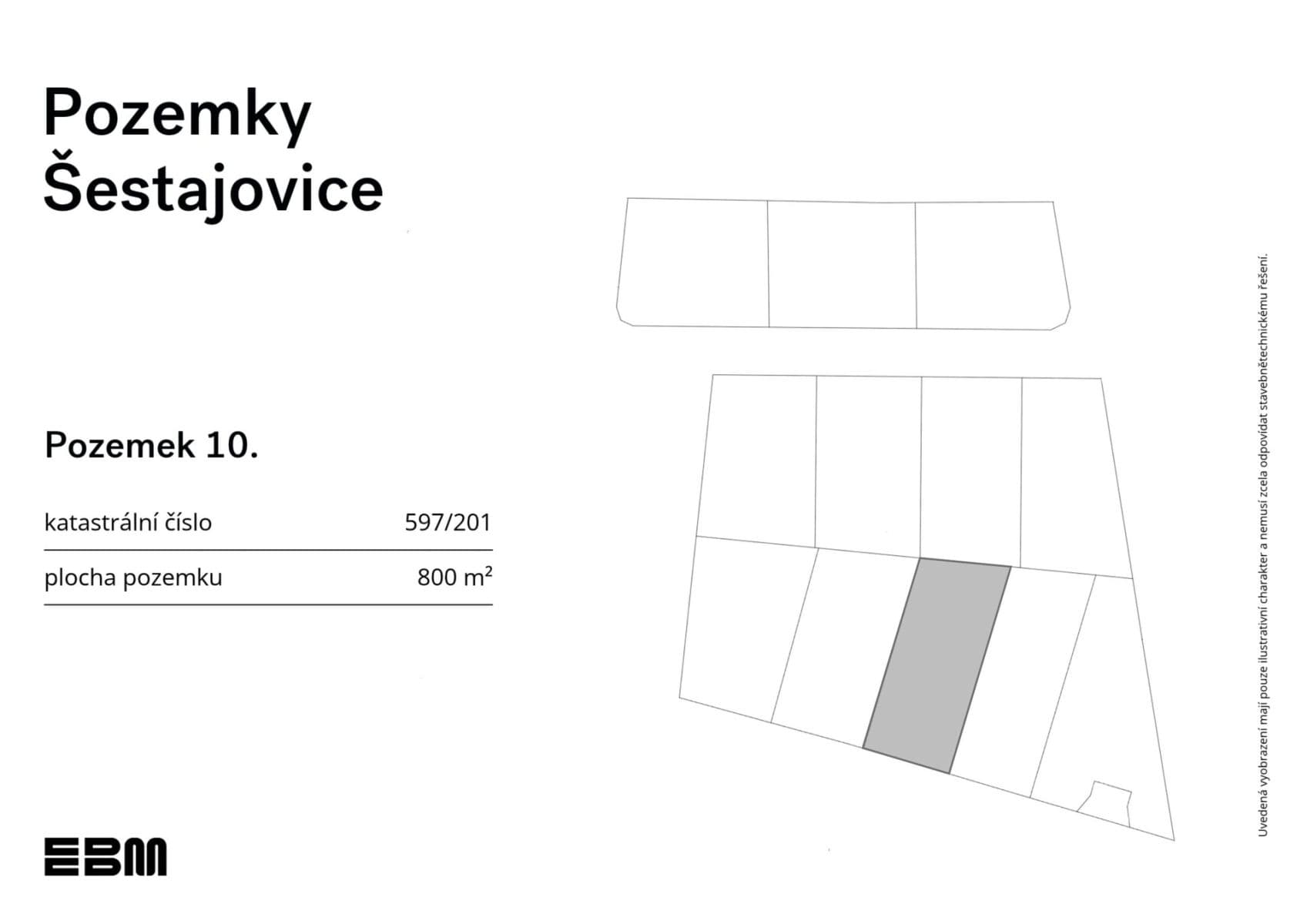 Predaj pozemku 800 m², Šestajovice, Středočeský kraj Predaj pozemku 800 m², Šestajovice, Středočeský kraj