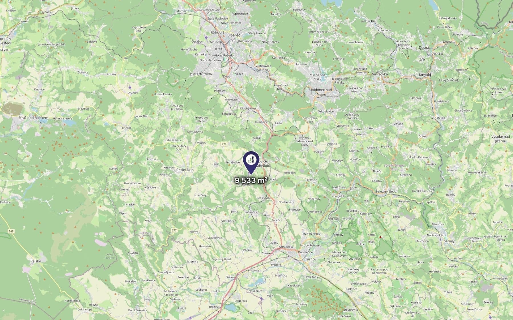 Predaj pozemku 1.907 m², Hodkovice nad Mohelkou, Liberecký kraj Predaj pozemku 1.907 m², Hodkovice nad Mohelkou, Liberecký kraj