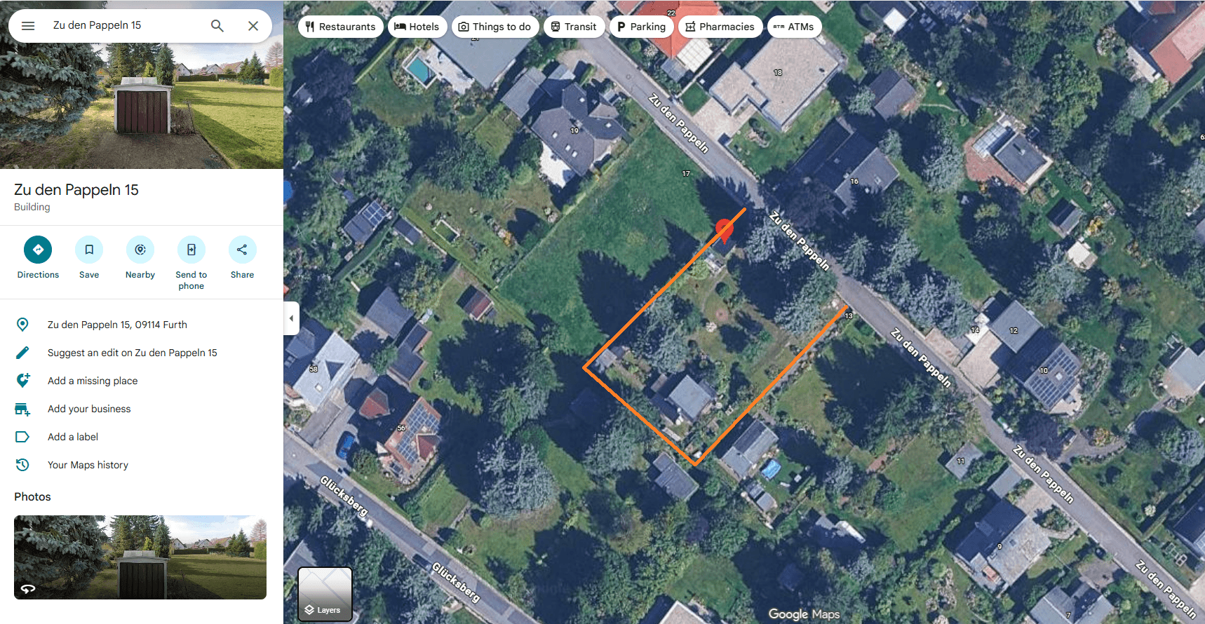 Predaj pozemku 1.000 m², Zu den Pappeln 15, Chemnitz, Sasko Predaj pozemku 1.000 m², Zu den Pappeln 15, Chemnitz, Sasko