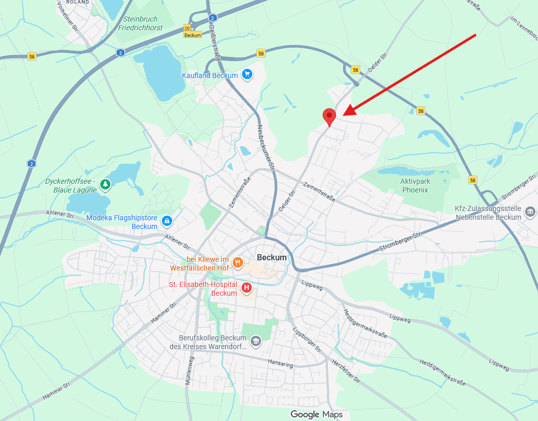 Predaj pozemku 1.323 m², Oelder Straße 157, Beckum, Severné Porýnie - Westfálsko Predaj pozemku 1.323 m², Oelder Straße 157, Beckum, Severné Porýnie - Westfálsko