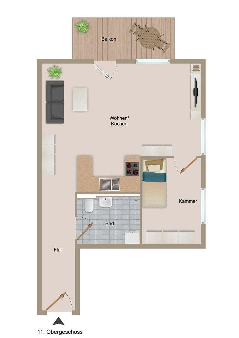Predaj bytu 2-izbový 54 m², Brunnthal, Bavorsko Predaj bytu 2-izbový 54 m², Brunnthal, Bavorsko