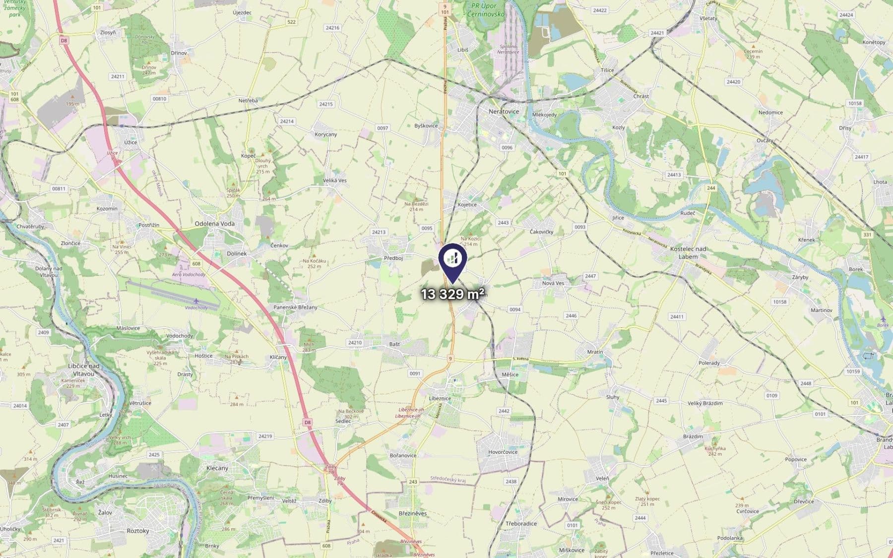 Predaj pozemku 13.329 m², Zlonín, Středočeský kraj Predaj pozemku 13.329 m², Zlonín, Středočeský kraj