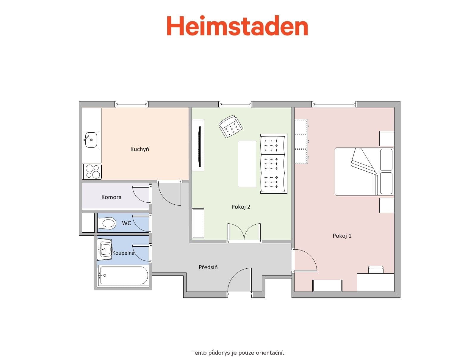 Prenájom bytu 2-izbový 55 m², Fibichova, Karviná, Moravskoslezský kraj Prenájom bytu 2-izbový 55 m², Fibichova, Karviná, Moravskoslezský kraj