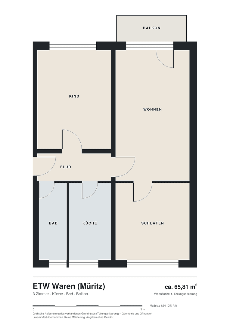 Predaj bytu 3-izbový 66 m², Waren (Müritz), Meklenbursko-Predpomoransko Predaj bytu 3-izbový 66 m², Waren (Müritz), Meklenbursko-Predpomoransko