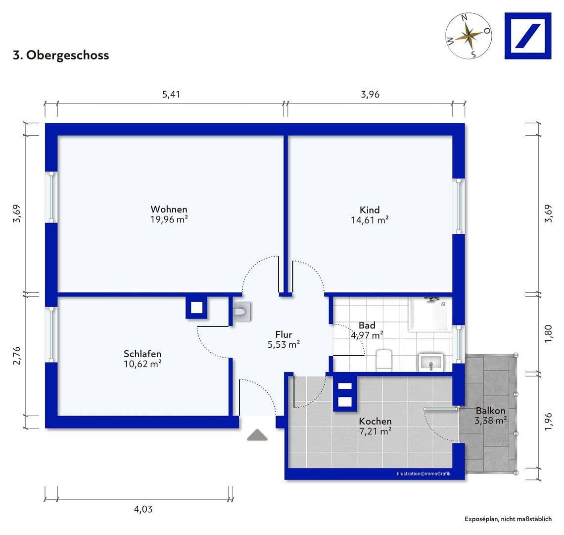 Prenájom bytu 3-izbový 65 m², Ludwigsburg, Bádensko-Wurttembersko Prenájom bytu 3-izbový 65 m², Ludwigsburg, Bádensko-Wurttembersko