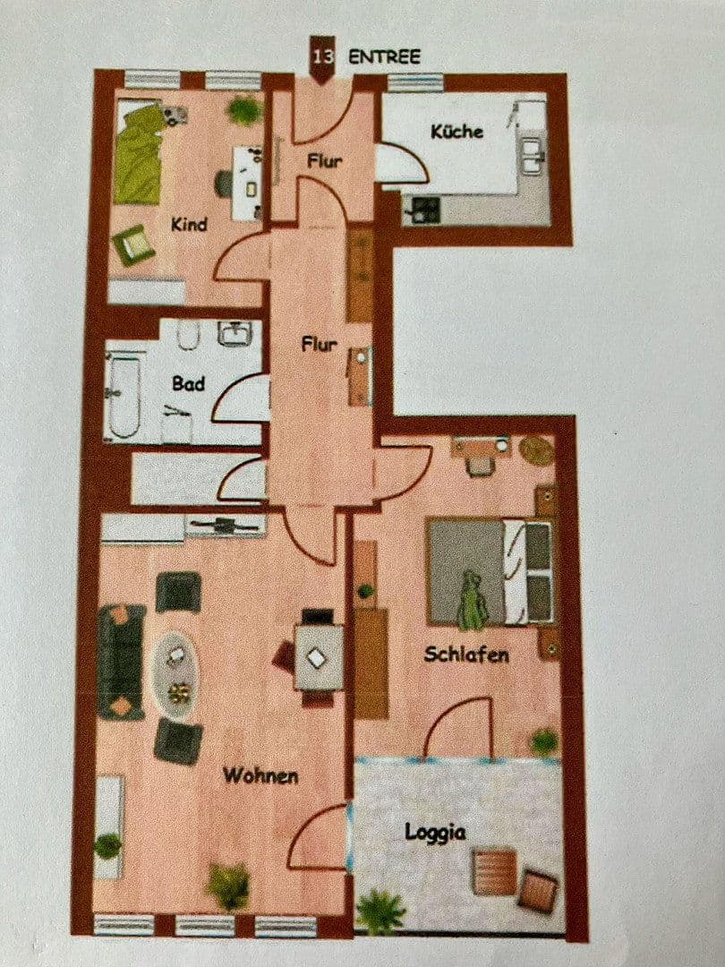 Predaj bytu 3-izbový 82 m², Chemnitz, Sasko Predaj bytu 3-izbový 82 m², Chemnitz, Sasko