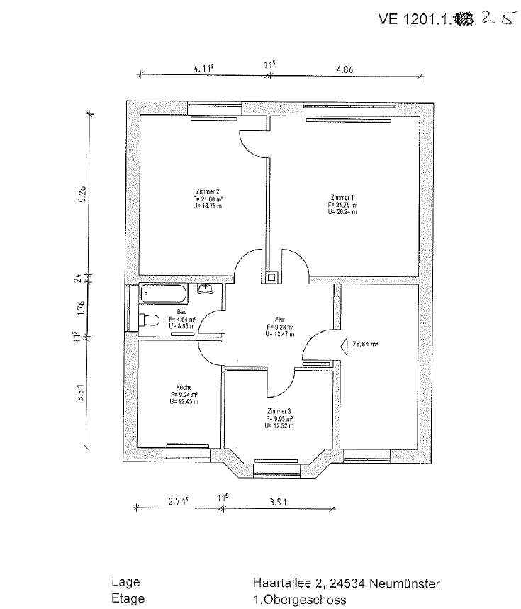 Prenájom bytu 3-izbový 80 m², Neumünster, Šlezvicko-Holštajnsko Prenájom bytu 3-izbový 80 m², Neumünster, Šlezvicko-Holštajnsko