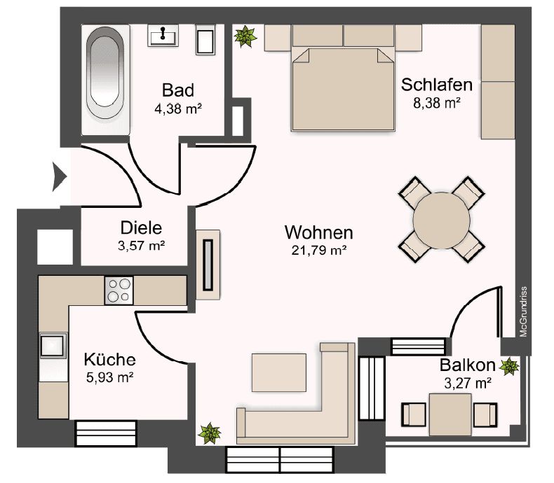 Prenájom bytu 1-izbový 46 m², Lüpertzender Str. 91, Mönchengladbach, Severné Porýnie - Westfálsko Prenájom bytu 1-izbový 46 m², Lüpertzender Str. 91, Mönchengladbach, Severné Porýnie - Westfálsko