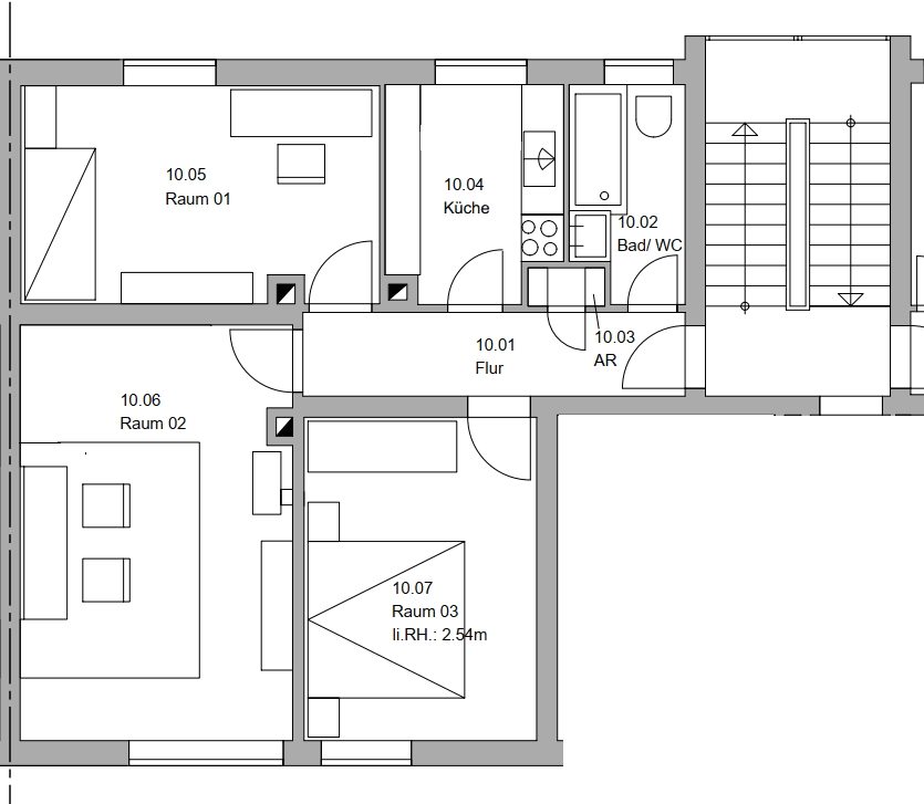 Prenájom bytu 3-izbový 60 m², Margarethenstr. 37, Lübeck, Šlezvicko-Holštajnsko Prenájom bytu 3-izbový 60 m², Margarethenstr. 37, Lübeck, Šlezvicko-Holštajnsko