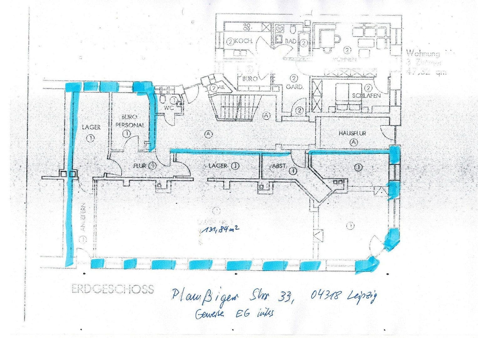 Predaj kancelárie 134 m², Plaussigerstr., Leipzig, Sasko Predaj kancelárie 134 m², Plaussigerstr., Leipzig, Sasko