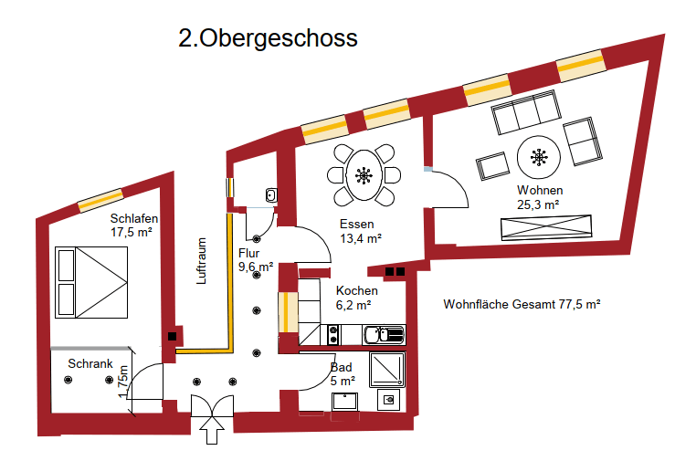 Prenájom bytu 3-izbový 78 m², Schirmgasse 272, Landshut, Bavorsko Prenájom bytu 3-izbový 78 m², Schirmgasse 272, Landshut, Bavorsko