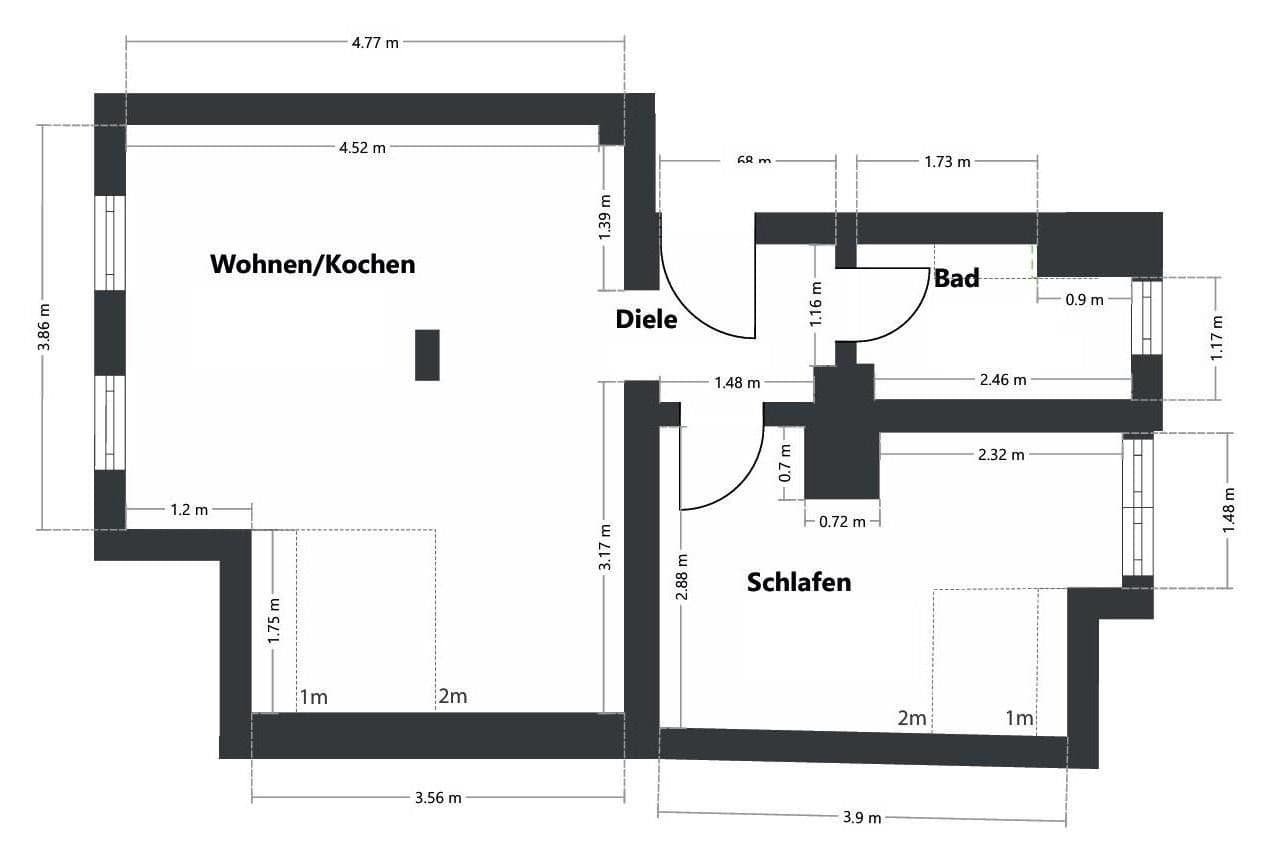 Prenájom bytu 2-izbový 52 m², Werderstraße 18, Dortmund, Severné Porýnie - Westfálsko Prenájom bytu 2-izbový 52 m², Werderstraße 18, Dortmund, Severné Porýnie - Westfálsko