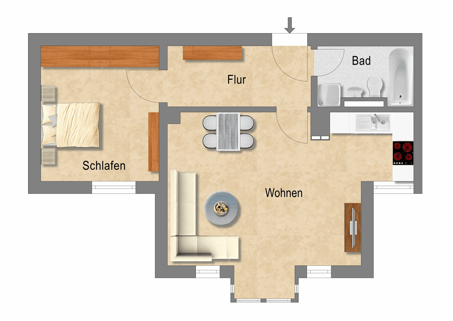 Prenájom bytu 2-izbový 52 m², Wolfratshauser Str. 243, München, Bavorsko Prenájom bytu 2-izbový 52 m², Wolfratshauser Str. 243, München, Bavorsko