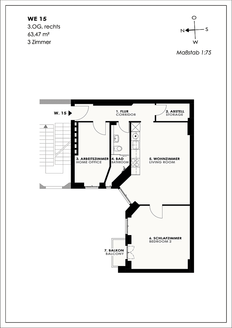 Prenájom bytu 3-izbový 64 m², Berlin, Berlín Prenájom bytu 3-izbový 64 m², Berlin, Berlín