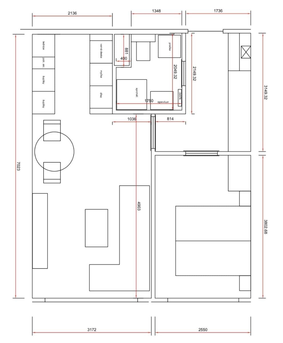Prenájom bytu 2-izbový 46 m², Novodvorská, Praha, Praha Prenájom bytu 2-izbový 46 m², Novodvorská, Praha, Praha