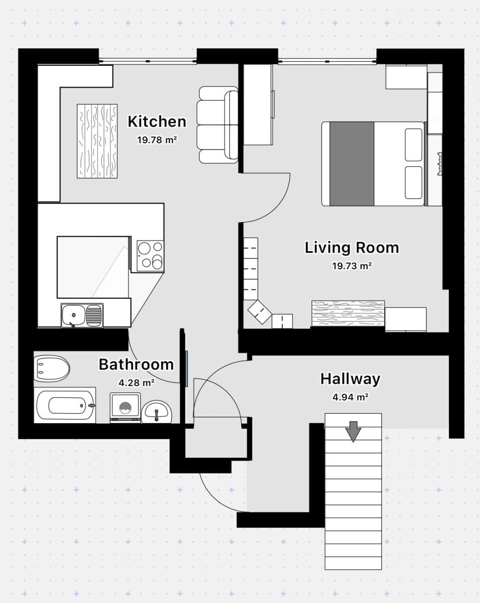 Prenájom bytu 2-izbový 47 m², Vyžlovská, Praha, Praha Prenájom bytu 2-izbový 47 m², Vyžlovská, Praha, Praha