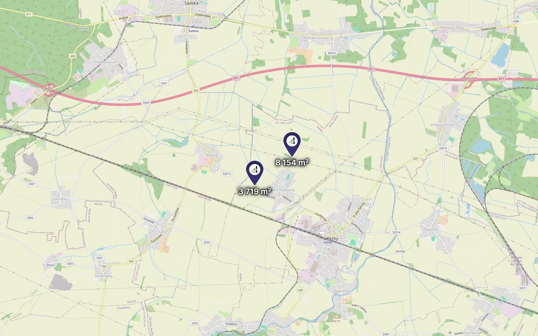 Predaj pozemku 989 m², Pečky, Středočeský kraj Predaj pozemku 989 m², Pečky, Středočeský kraj
