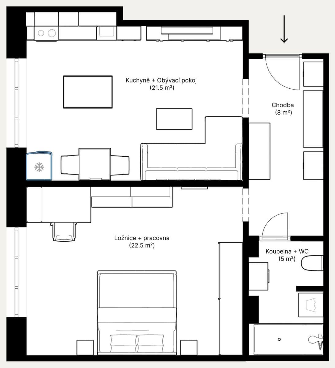 Prenájom bytu 2-izbový 57 m², Vršovická, Praha, Praha Prenájom bytu 2-izbový 57 m², Vršovická, Praha, Praha
