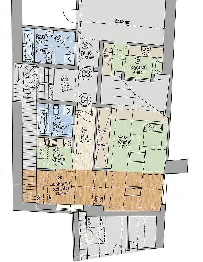 Predaj bytu 4-izbový 83 m², Viernheim, Hesensko Predaj bytu 4-izbový 83 m², Viernheim, Hesensko