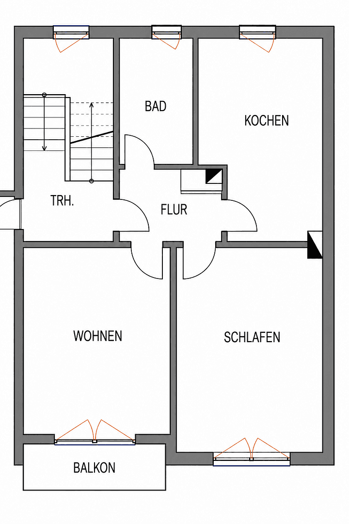 Prenájom bytu 2-izbový 60 m², Hahnenbachstraße 58, Hahnenbach, Porýnie-Falcko Prenájom bytu 2-izbový 60 m², Hahnenbachstraße 58, Hahnenbach, Porýnie-Falcko