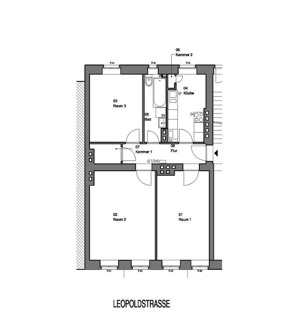 Prenájom bytu 3-izbový 80 m², Leopoldstr.28, Berlin, Berlín Prenájom bytu 3-izbový 80 m², Leopoldstr.28, Berlin, Berlín