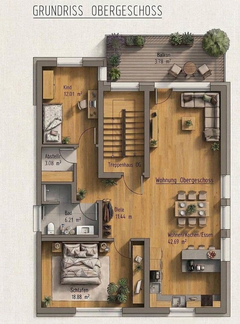 Prenájom bytu 3-izbový 99 m², Bad Mergentheimer Straße 11, Igersheim, Bádensko-Wurttembersko Prenájom bytu 3-izbový 99 m², Bad Mergentheimer Straße 11, Igersheim, Bádensko-Wurttembersko