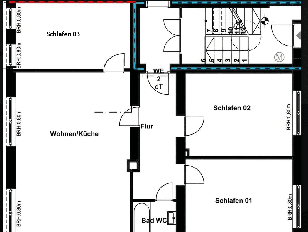 Prenájom bytu 4-izbový 95 m², Hakenstraße, Dortmund, Severné Porýnie - Westfálsko Prenájom bytu 4-izbový 95 m², Hakenstraße, Dortmund, Severné Porýnie - Westfálsko