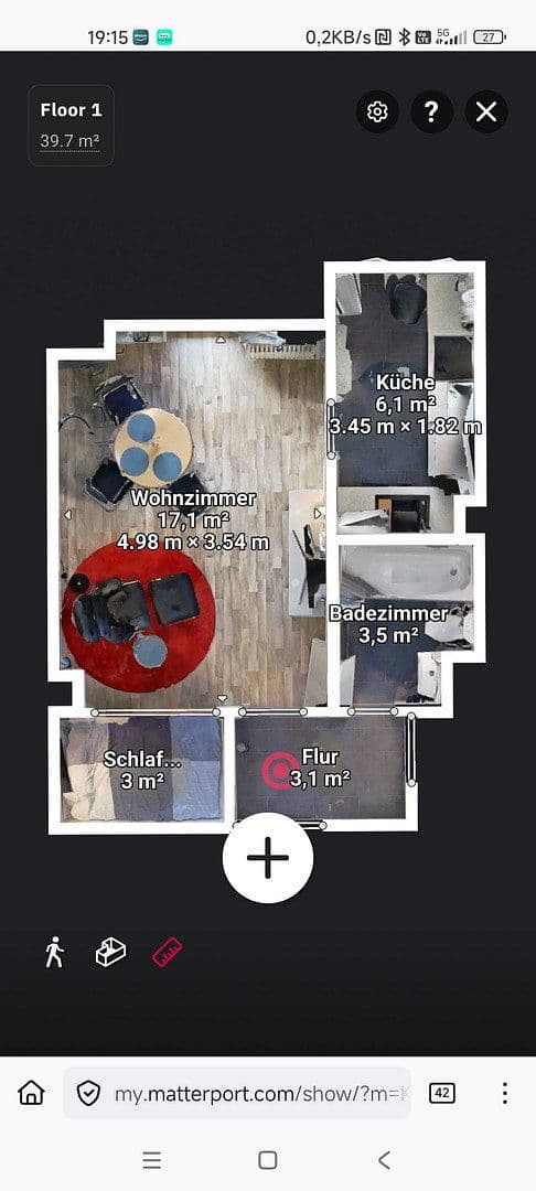 Prenájom bytu 1-izbový 36 m², Bochum - Bochum-Mitte, Severné Porýnie - Westfálsko Prenájom bytu 1-izbový 36 m², Bochum - Bochum-Mitte, Severné Porýnie - Westfálsko