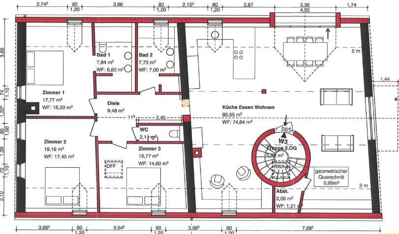 Prenájom bytu 5-izbový 150 m², Moselstraße 6, Osann-Monzel, Porýnie-Falcko Prenájom bytu 5-izbový 150 m², Moselstraße 6, Osann-Monzel, Porýnie-Falcko