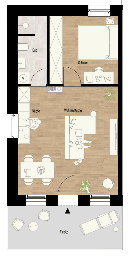 Prenájom bytu 2-izbový 47 m², Bahnhofstrasse 52, Mörlenbach, Hesensko Prenájom bytu 2-izbový 47 m², Bahnhofstrasse 52, Mörlenbach, Hesensko