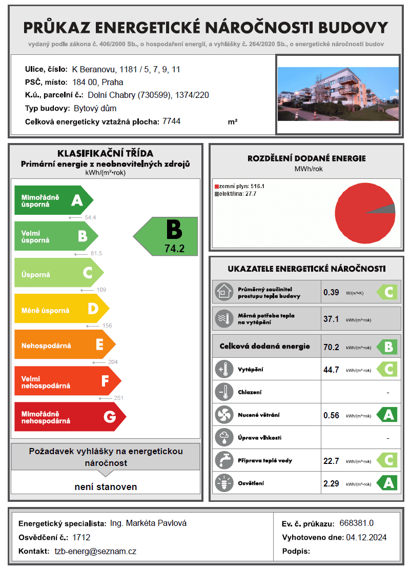 Predaj bytu 3-izbový 80 m², K Beranovu, Praha, Praha Predaj bytu 3-izbový 80 m², K Beranovu, Praha, Praha