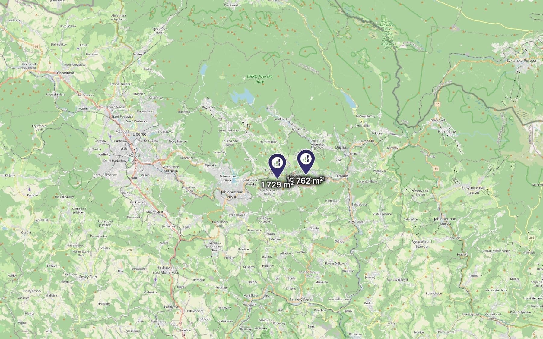 Predaj pozemku 20.747 m², Smržovka, Liberecký kraj Predaj pozemku 20.747 m², Smržovka, Liberecký kraj