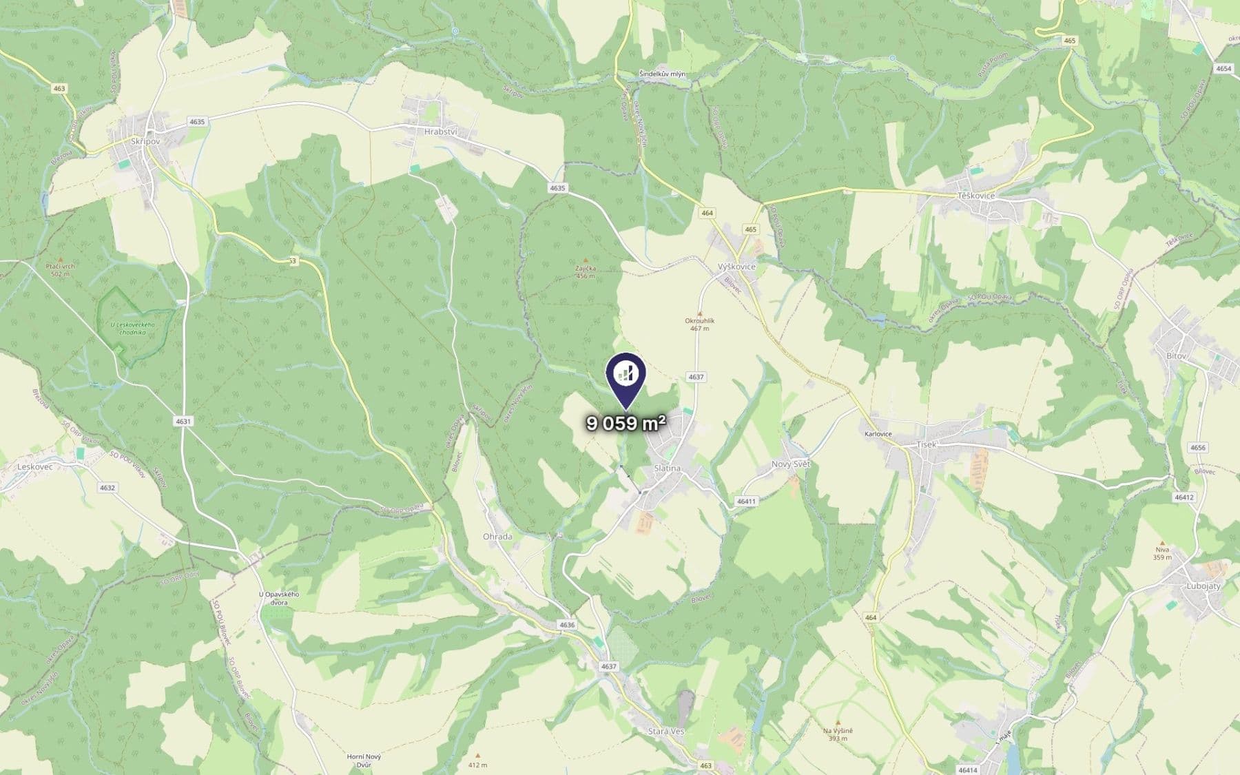 Predaj pozemku 9.059 m², Slatina, Moravskoslezský kraj Predaj pozemku 9.059 m², Slatina, Moravskoslezský kraj