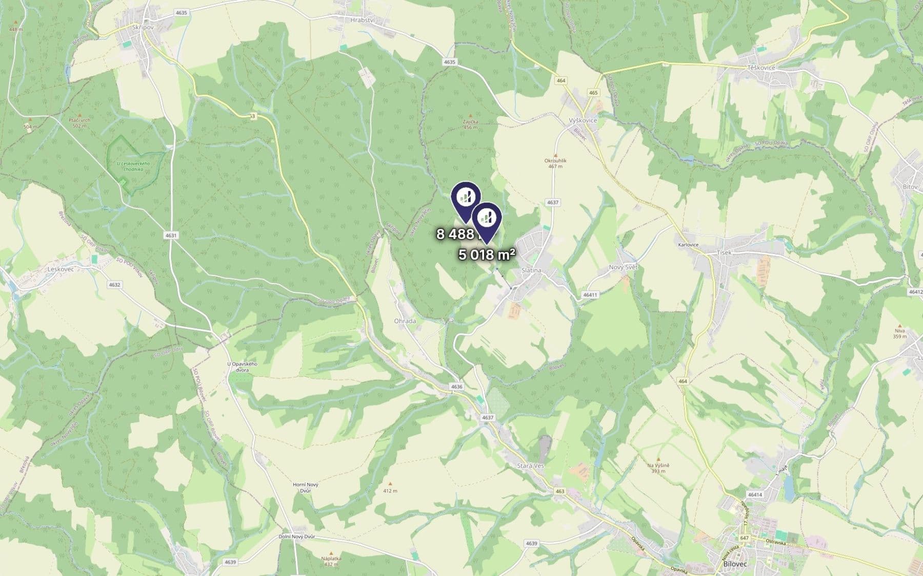 Predaj pozemku 13.506 m², Slatina, Moravskoslezský kraj Predaj pozemku 13.506 m², Slatina, Moravskoslezský kraj