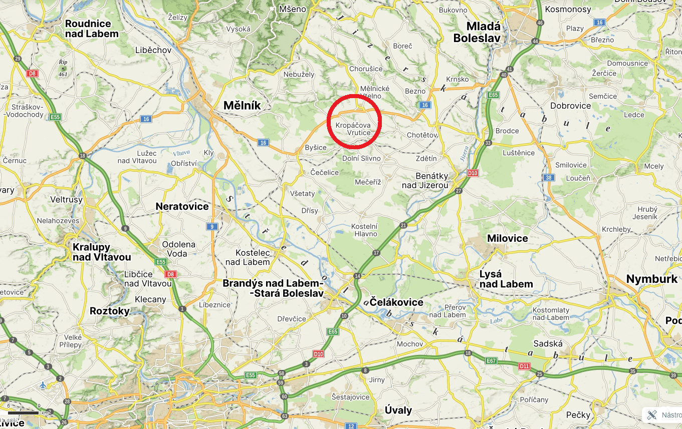 Predaj pozemku 812 m², Kropáčova Vrutice, Středočeský kraj Predaj pozemku 812 m², Kropáčova Vrutice, Středočeský kraj