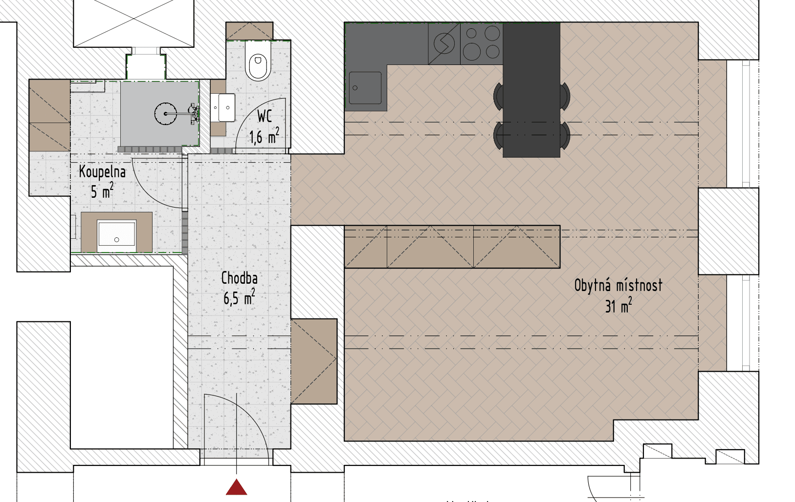 Prenájom bytu 2-izbový 45 m², Holandská, Praha, Praha Prenájom bytu 2-izbový 45 m², Holandská, Praha, Praha