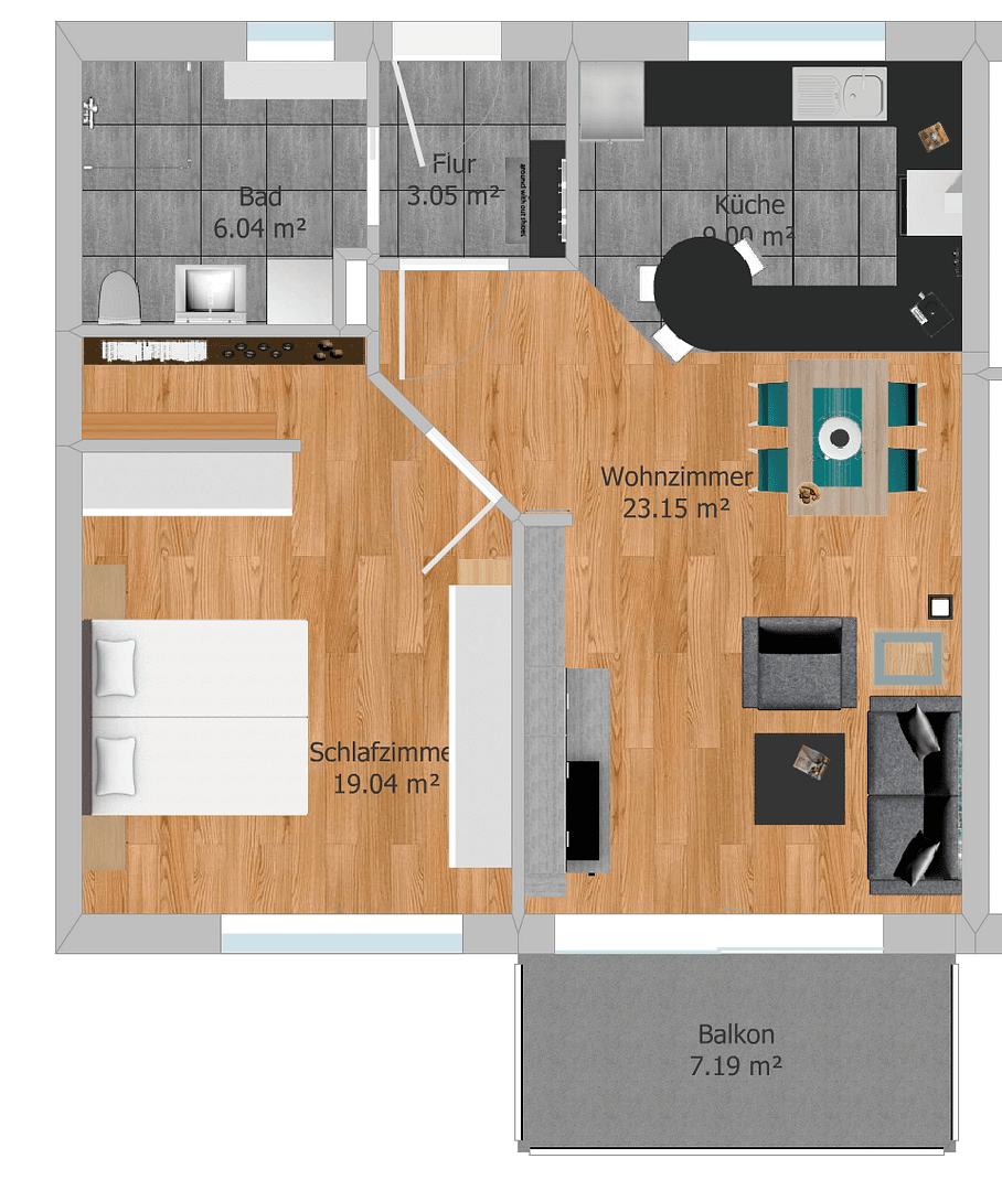 Predaj bytu 2-izbový 64 m², Dresdener Straße 1, Buchloe, Bavorsko Predaj bytu 2-izbový 64 m², Dresdener Straße 1, Buchloe, Bavorsko